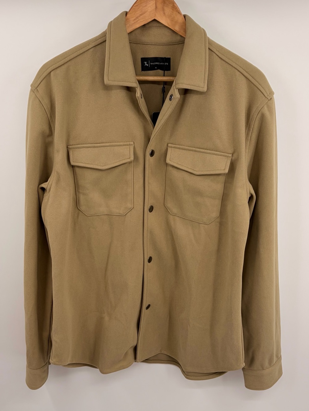 Tailored Athlete heavy twill jersey over-shirt in dark stone men’s XL NWT